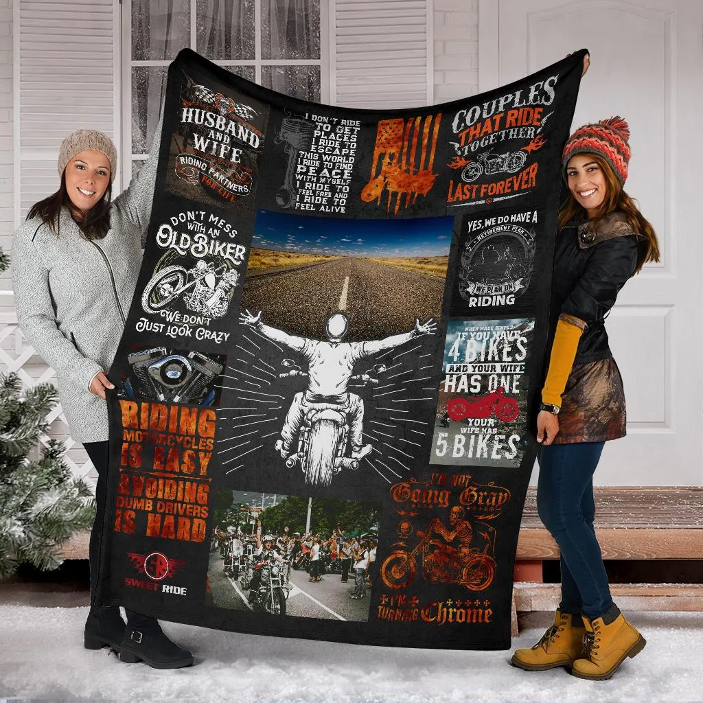 Life of a Biker - Ultra-Soft Micro Fleece Fabric