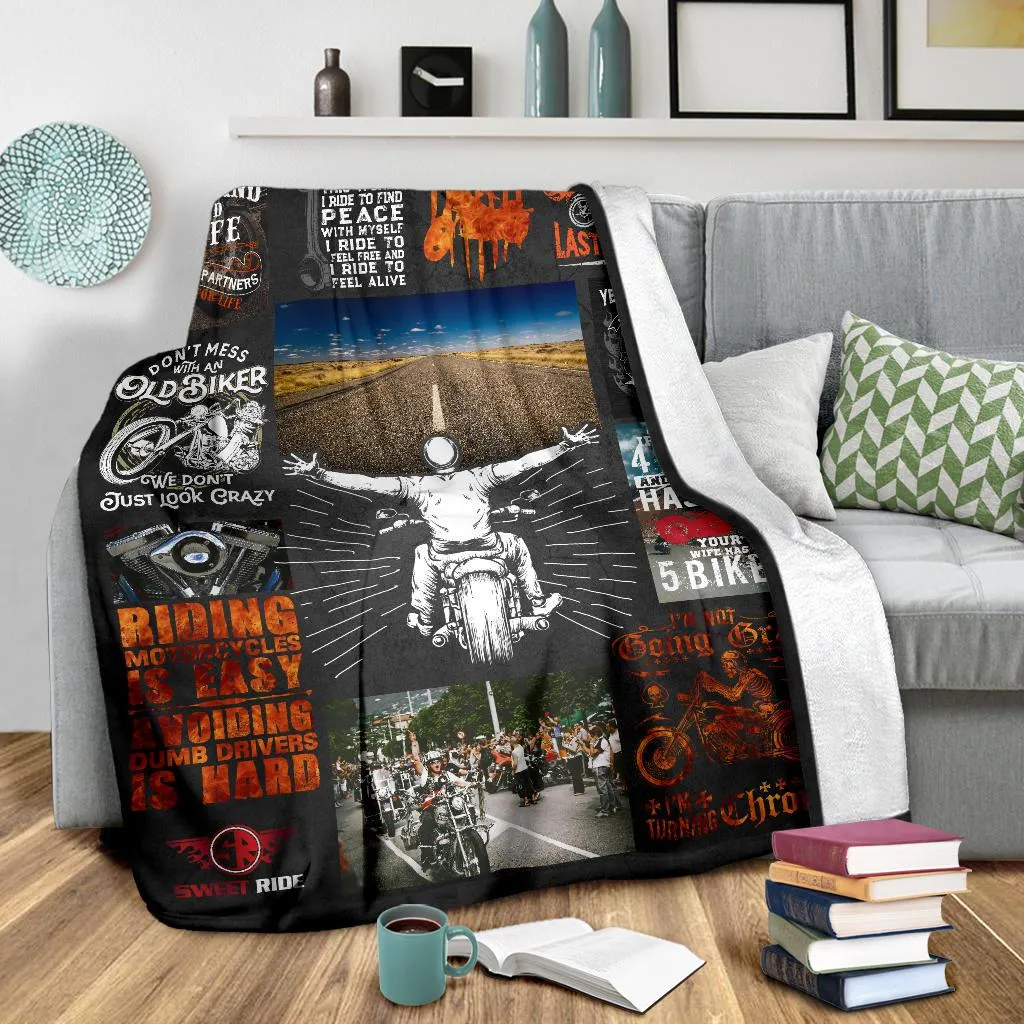 Life of a Biker - Ultra-Soft Micro Fleece Fabric
