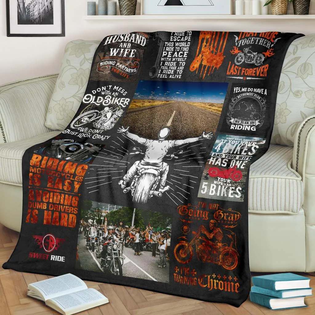 Life of a Biker - Ultra-Soft Micro Fleece Fabric