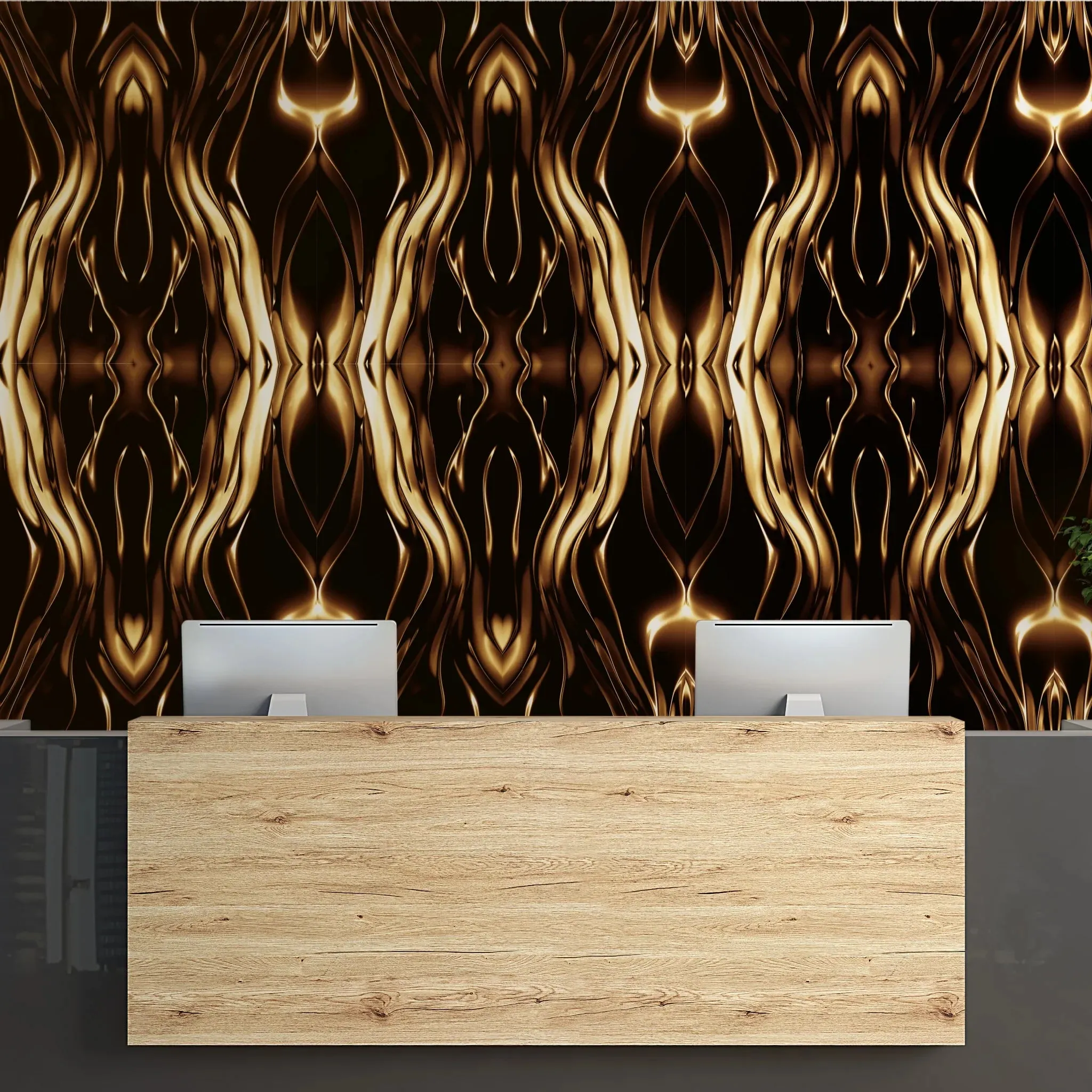 Liquid Gold Acrylic Shower Wall Panel Home Decor 2440mmm x 1220mm