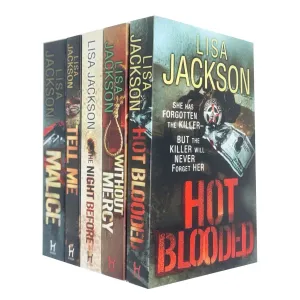 Lisa Jackson Collection 5 Books Set (Hot Blooded, Without Mercy, The Night Before, Tell Me, Malice)