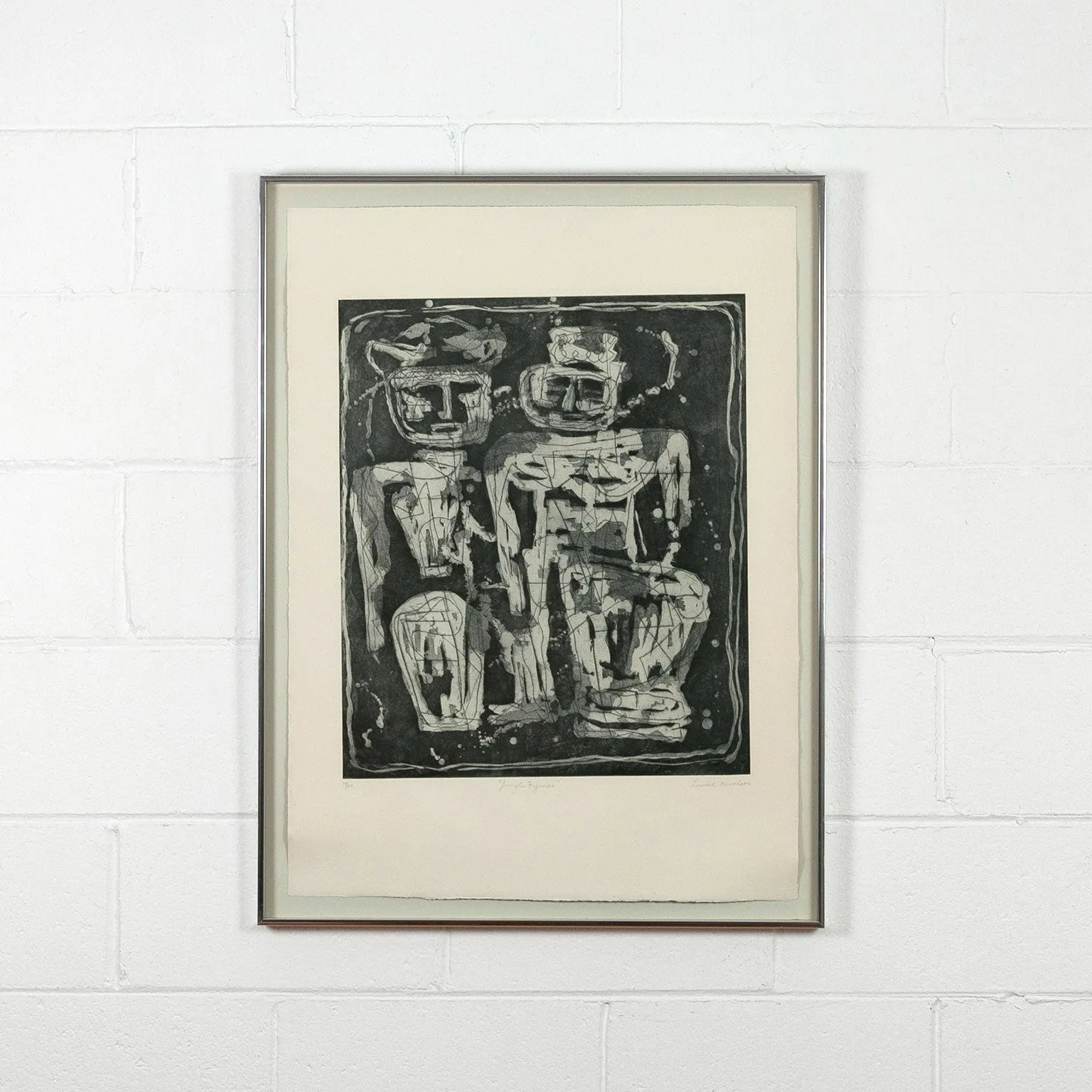 LOUISE NEVELSON "JUNGLE FIGURES" ETCHING, 1953-1955