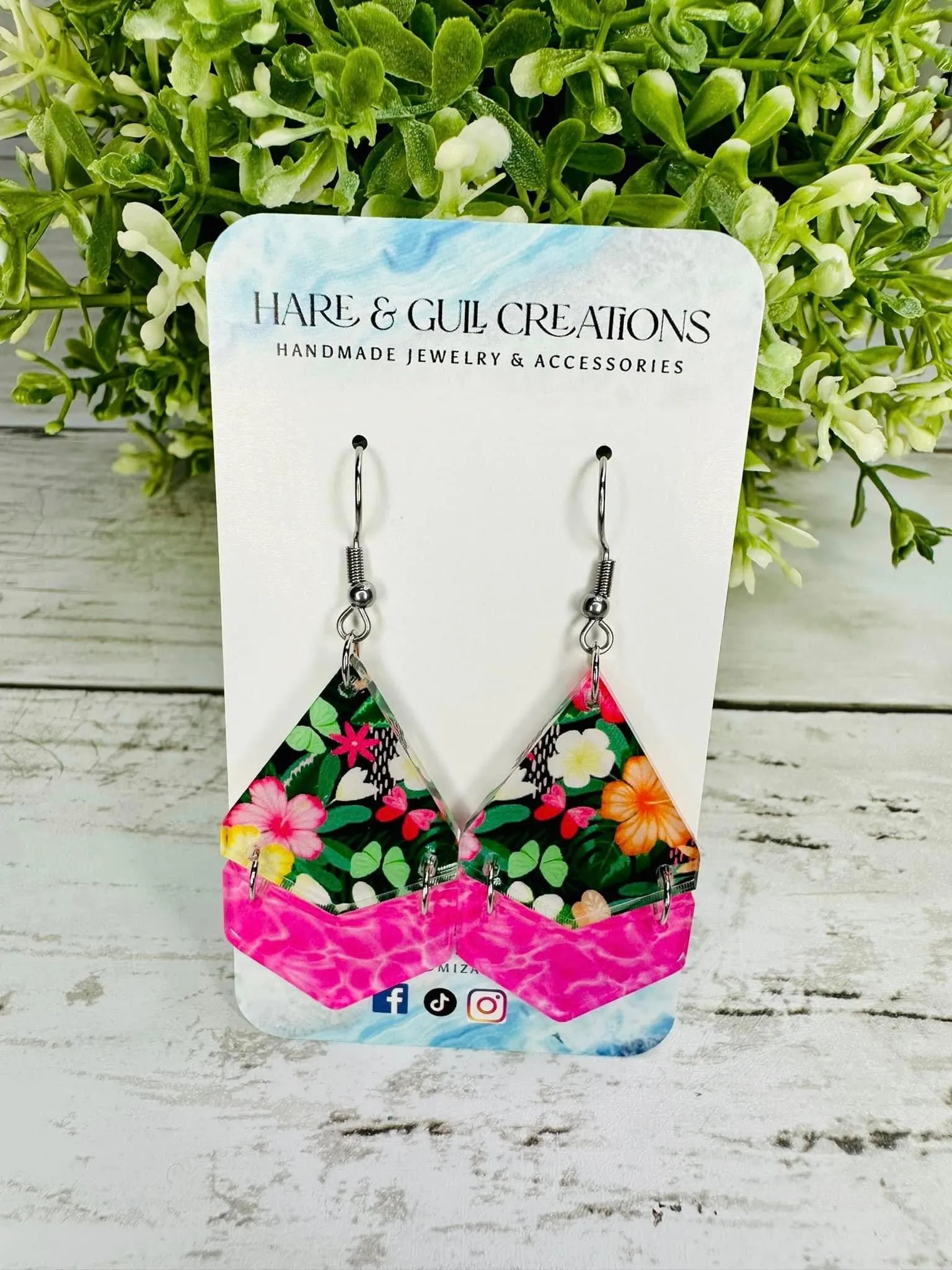 Luau Acrylic Dangles