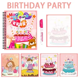 Magical Book Water Drawing Montessori Toys Reusable Coloring Book Magic Water Drawing Book Sensory Early Education for Children