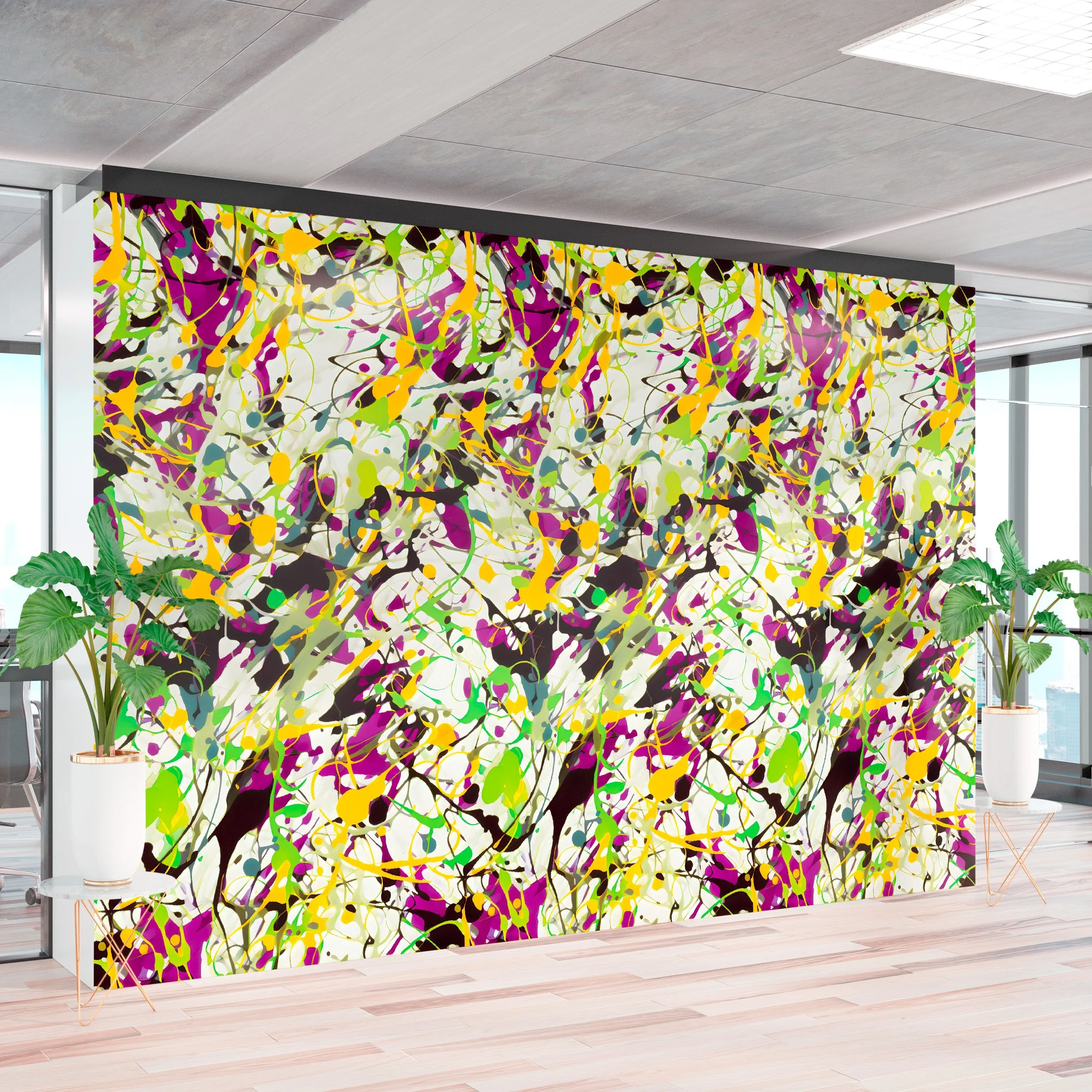 Messy Paint Acrylic Wall Panels Home Decor Wall Panels 2440mmm x 1220mm