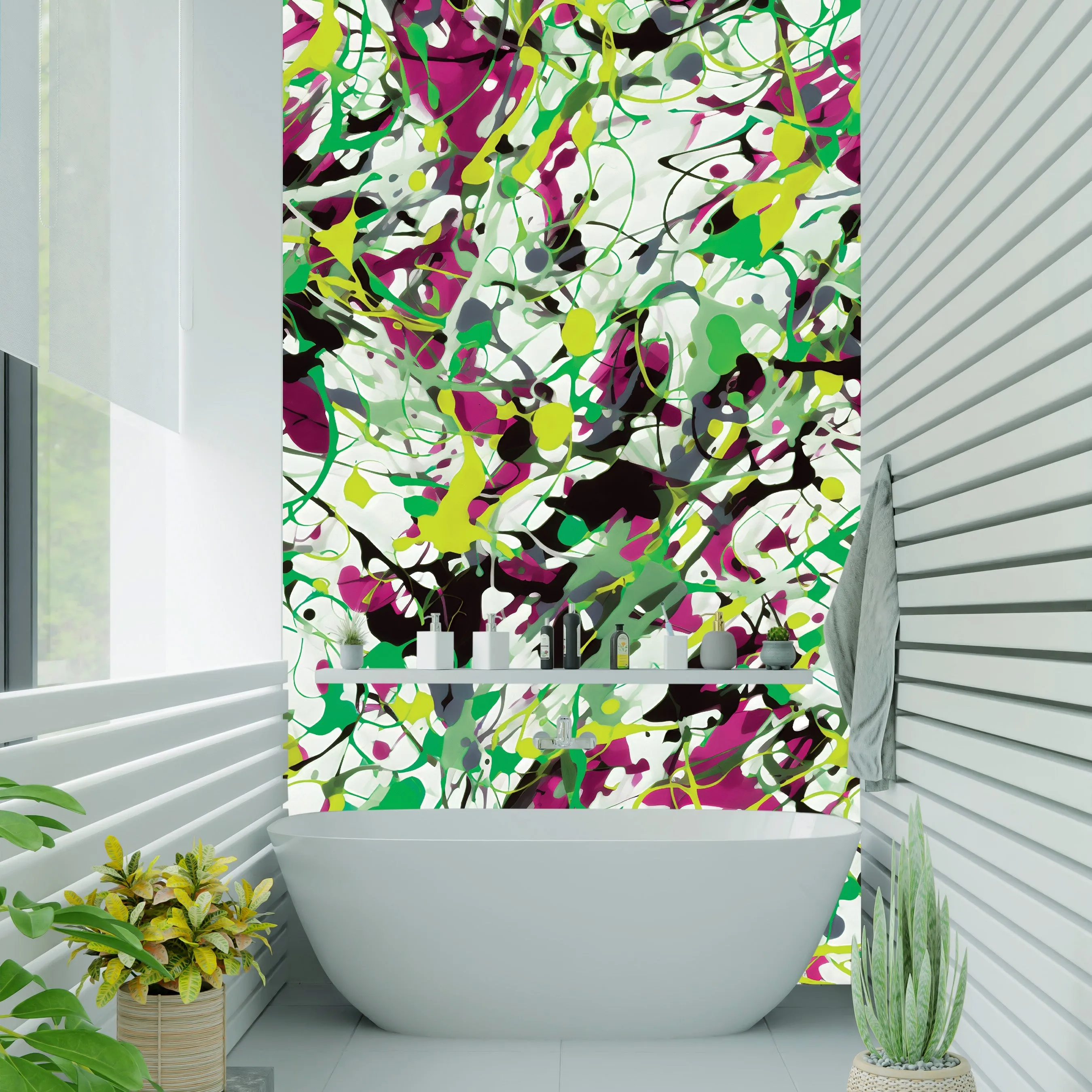 Messy Paint Acrylic Wall Panels Home Decor Wall Panels 2440mmm x 1220mm