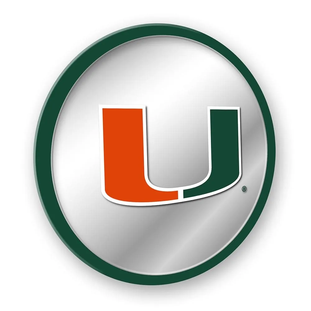 Miami Hurricanes: Modern Disc Mirrored Wall Sign