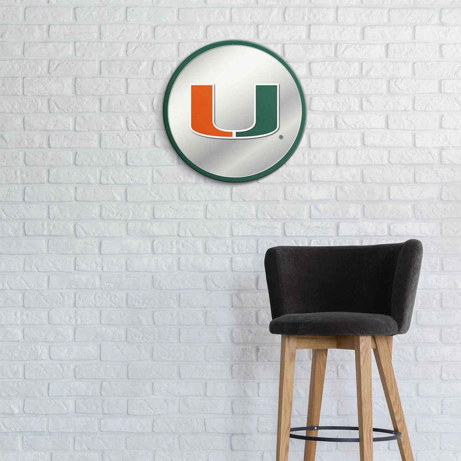 Miami Hurricanes: Modern Disc Mirrored Wall Sign