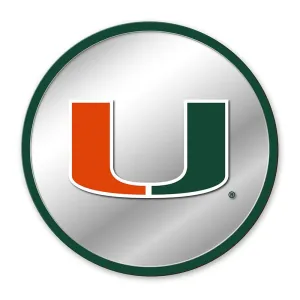 Miami Hurricanes: Modern Disc Mirrored Wall Sign