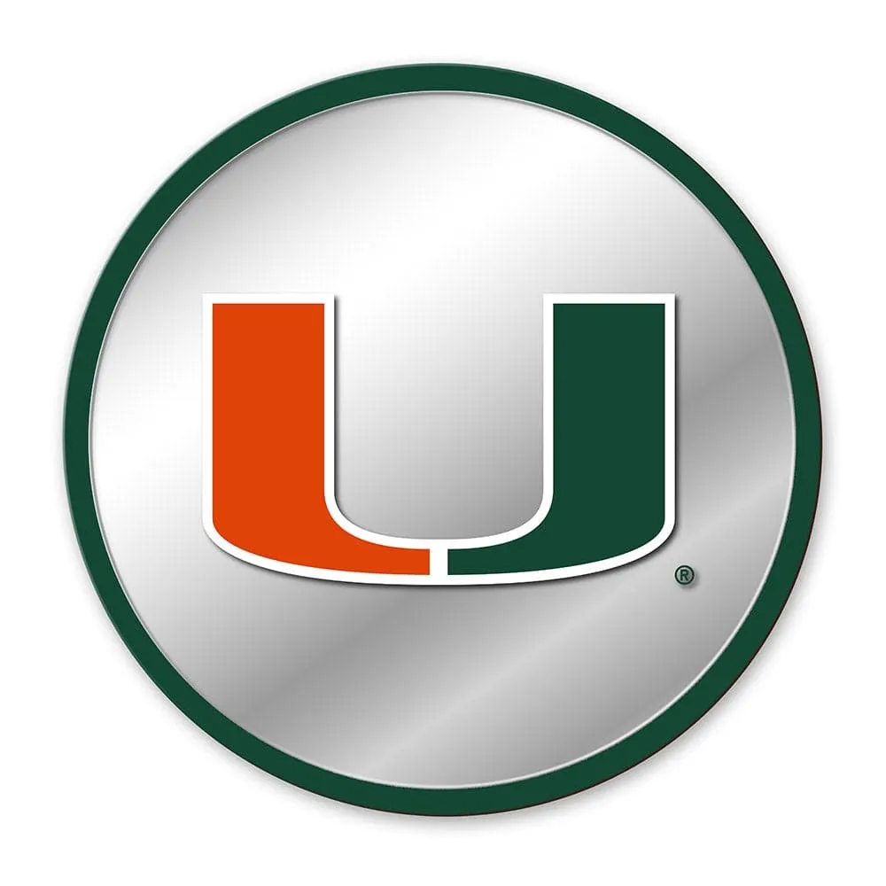 Miami Hurricanes: Modern Disc Mirrored Wall Sign