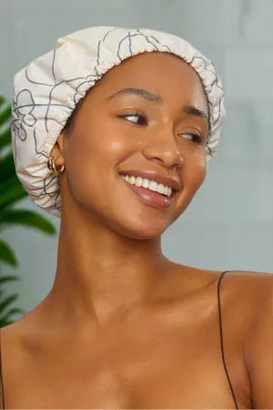 Mickey/ Minnie x Kitsch Satin Lined Flexi Shower Cap - Mickey Maze