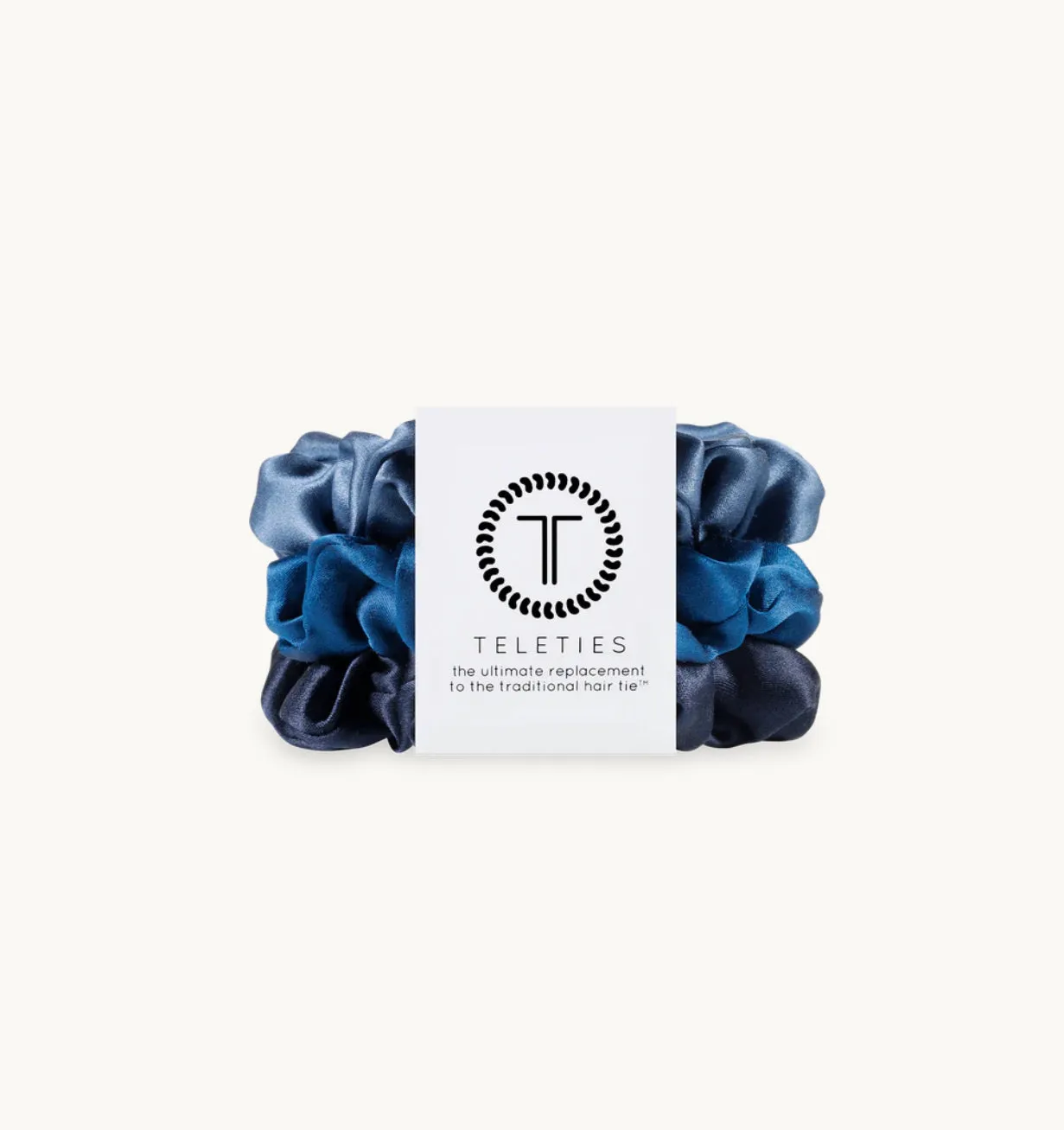 Midnight Rain Satin Scrunchie- Small