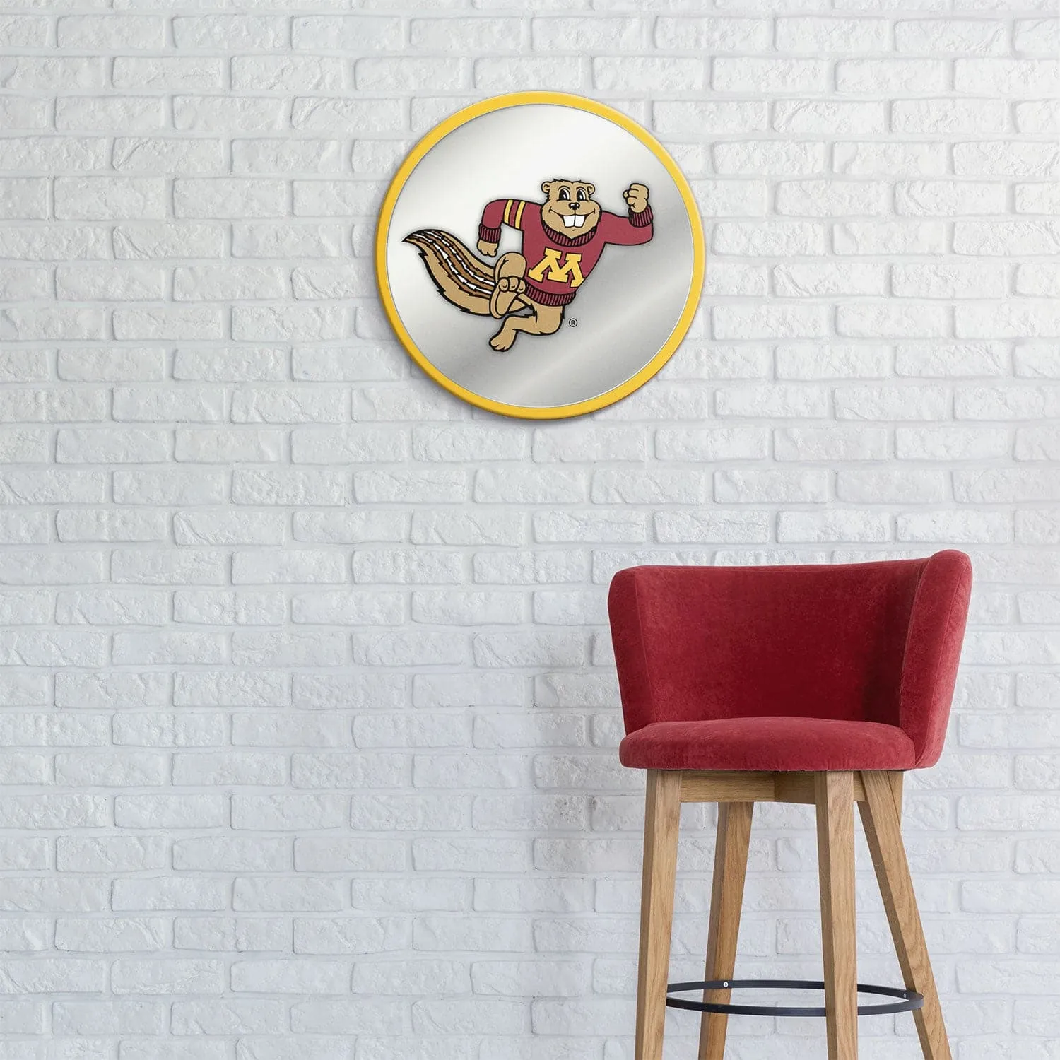 Minnesota Golden Gophers: Mascot - Modern Disc Mirrored Wall Sign