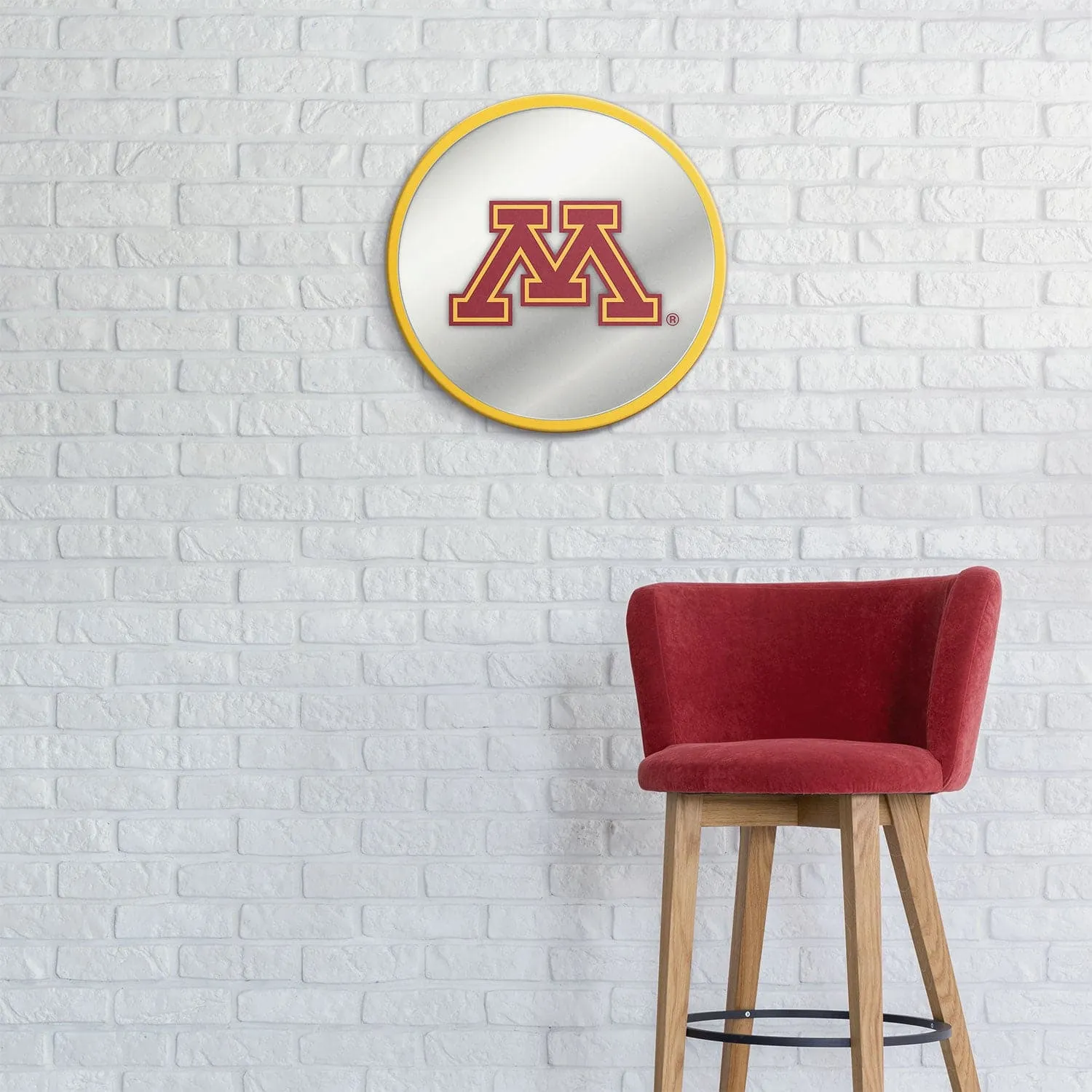 Minnesota Golden Gophers: Modern Disc Mirrored Wall Sign