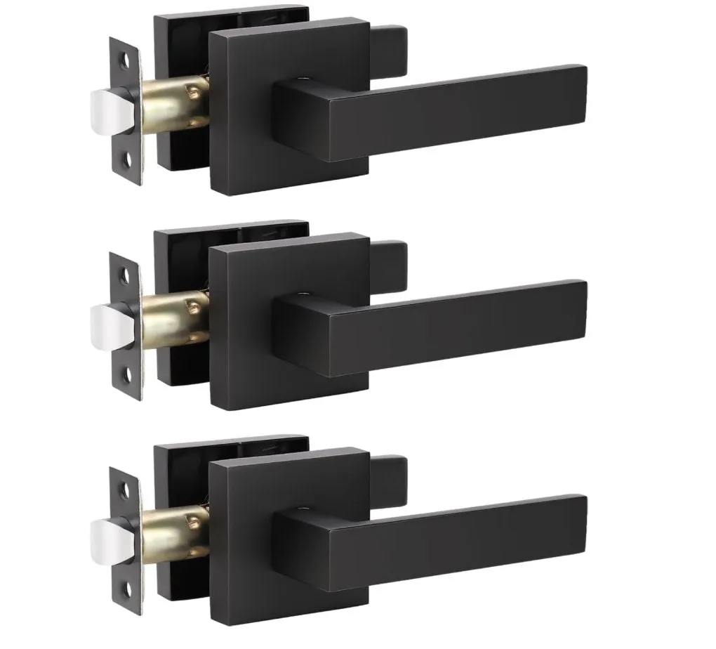 Modern Lever Passage Door Hardware (Pack of 3)