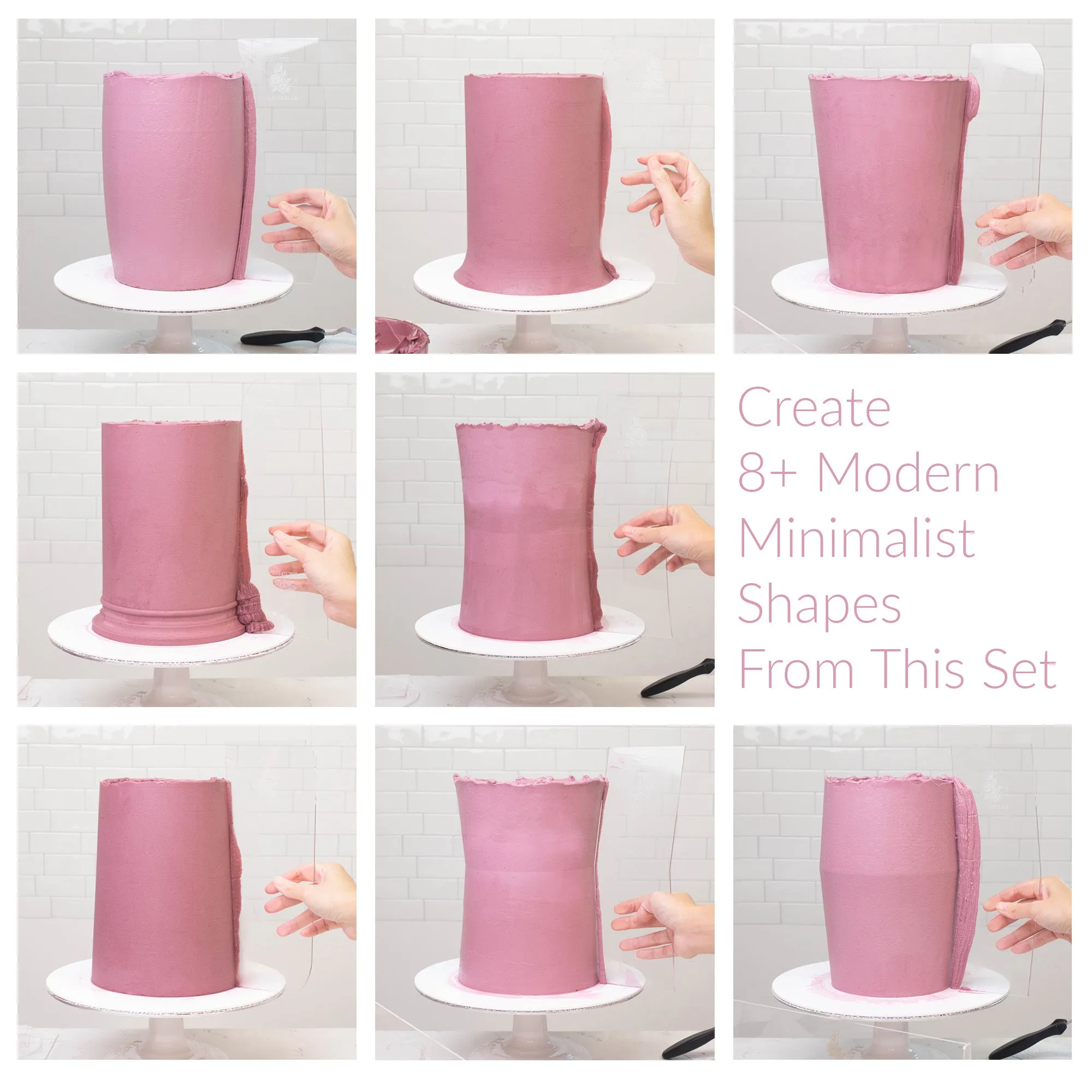 Modern Minimalist Cake Combs Set of 3 - Set D Updated Version