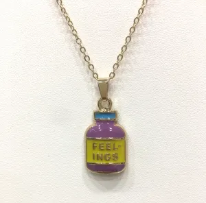 Modern Pendent Necklace Print "FEELINGS"