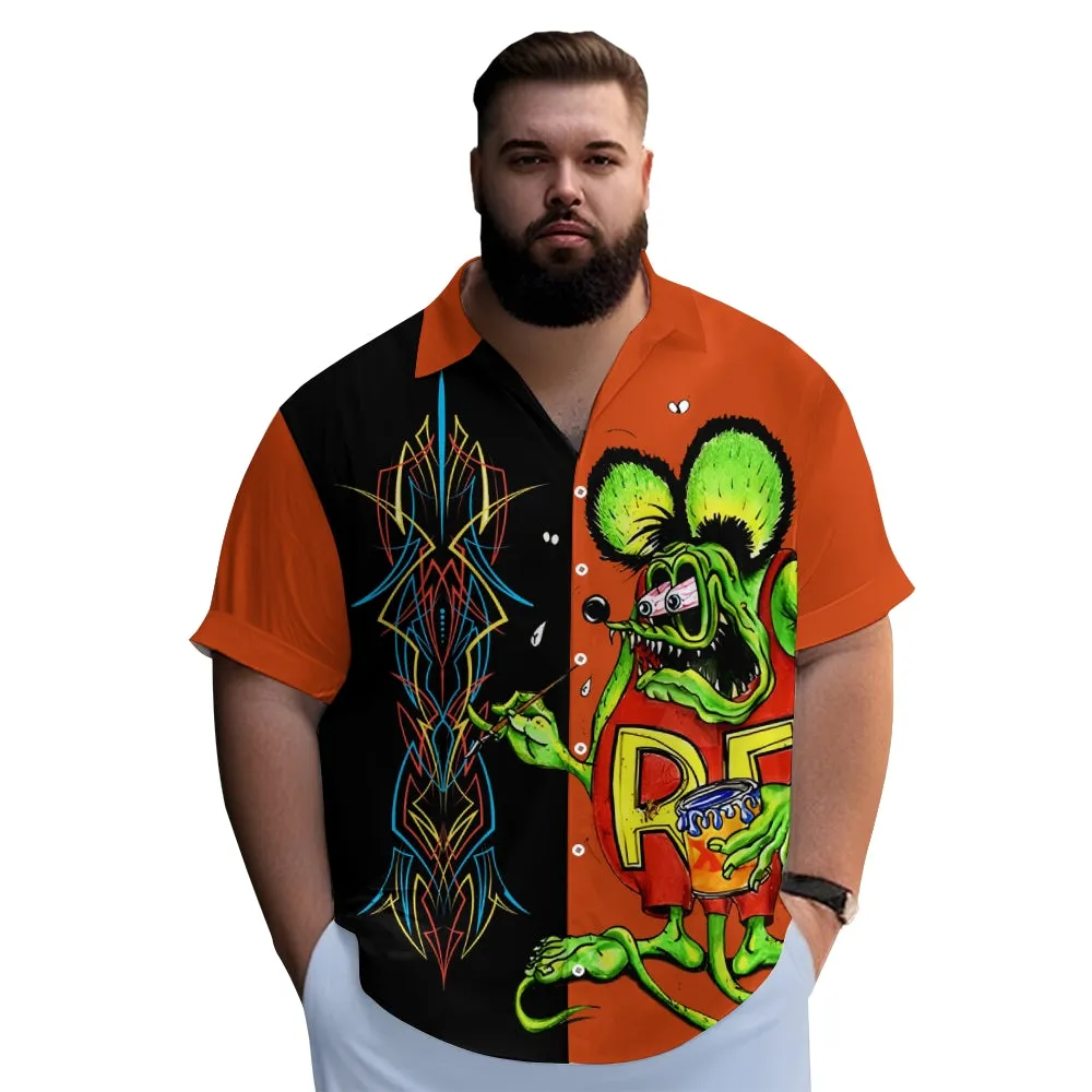 Modified Car Fun Cartoon Print Short Sleeve Shirt 2410008208