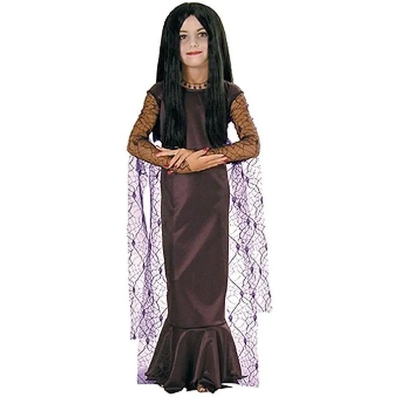 Morticia Addam's Costume Size S Girls