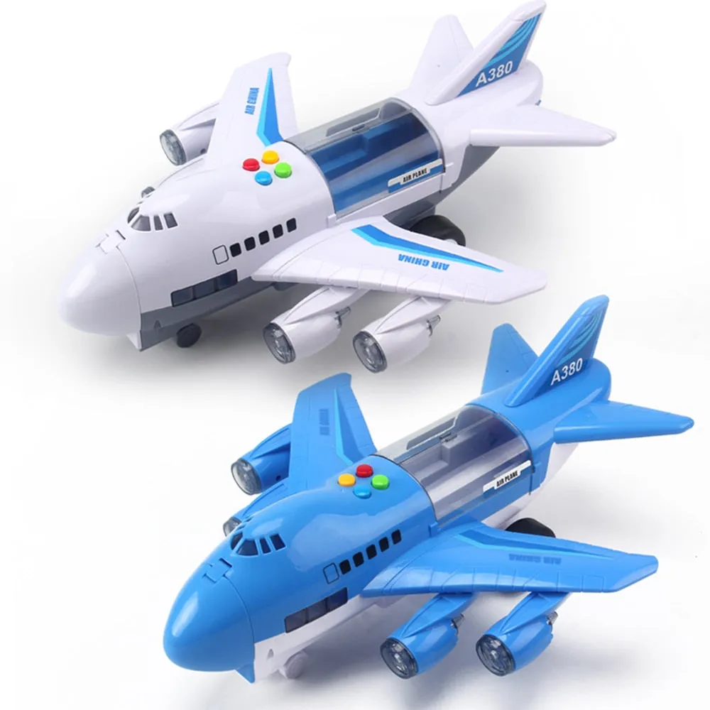 Music Story Simulation Track Inertia Children's Toy Aircraft Large Size Passenger Plane Kids Airliner Toy