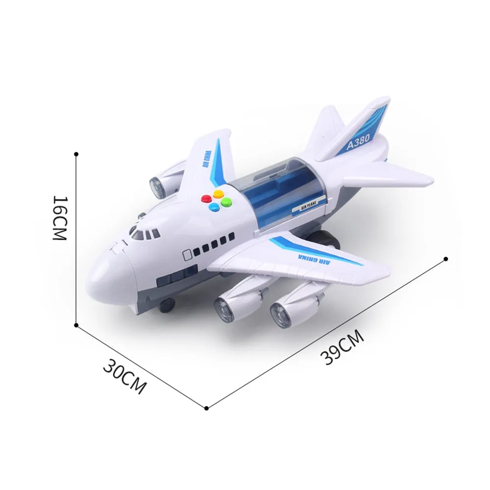 Music Story Simulation Track Inertia Children's Toy Aircraft Large Size Passenger Plane Kids Airliner Toy