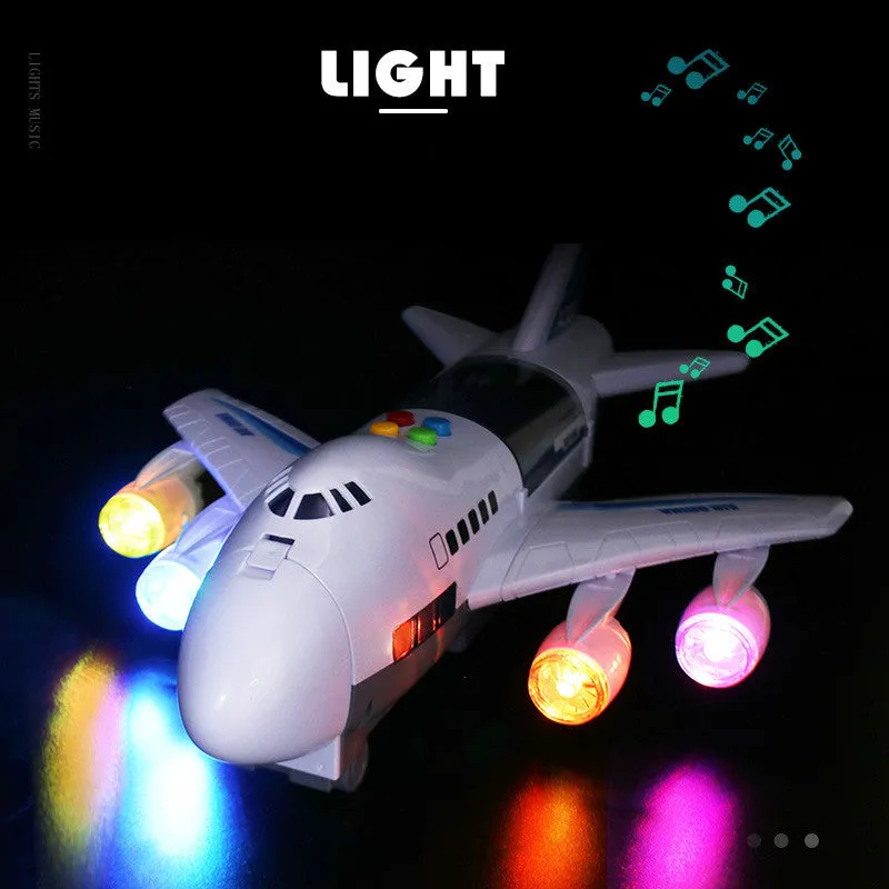 Music Story Simulation Track Inertia Children's Toy Aircraft Large Size Passenger Plane Kids Airliner Toy