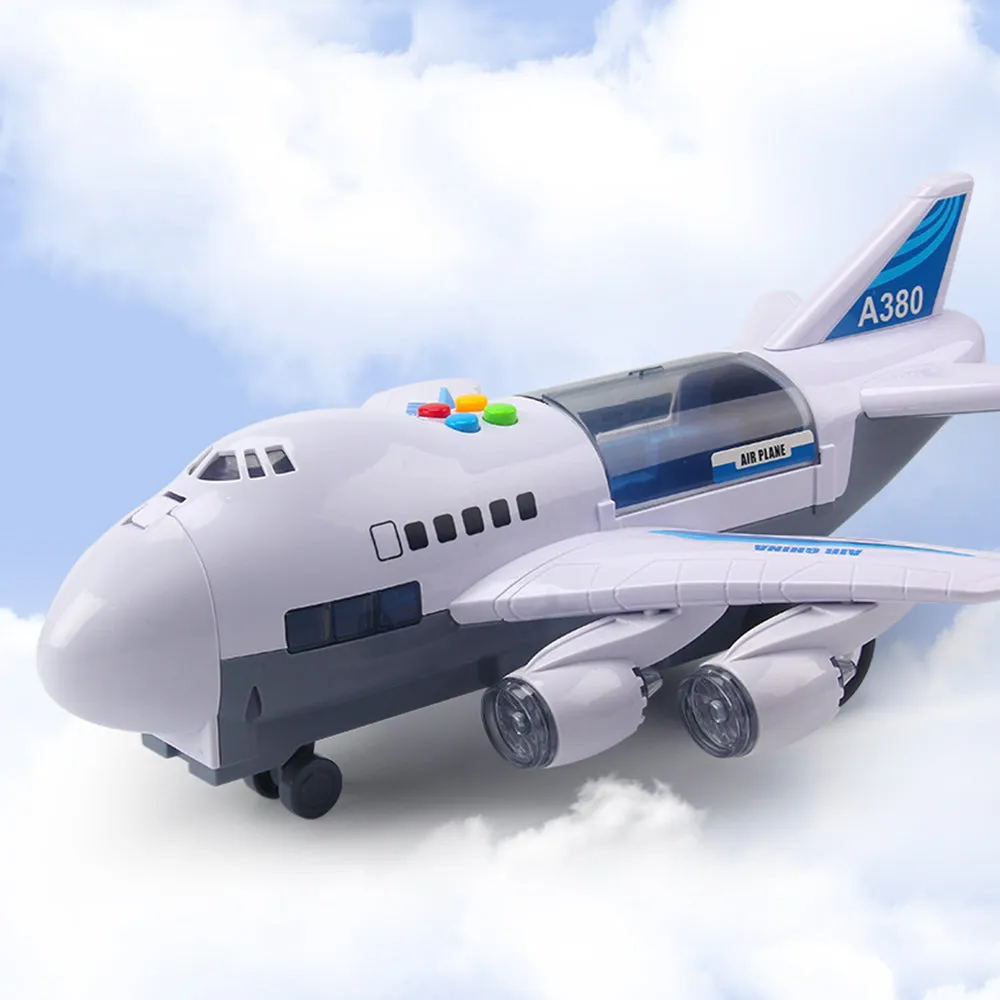 Music Story Simulation Track Inertia Children's Toy Aircraft Large Size Passenger Plane Kids Airliner Toy