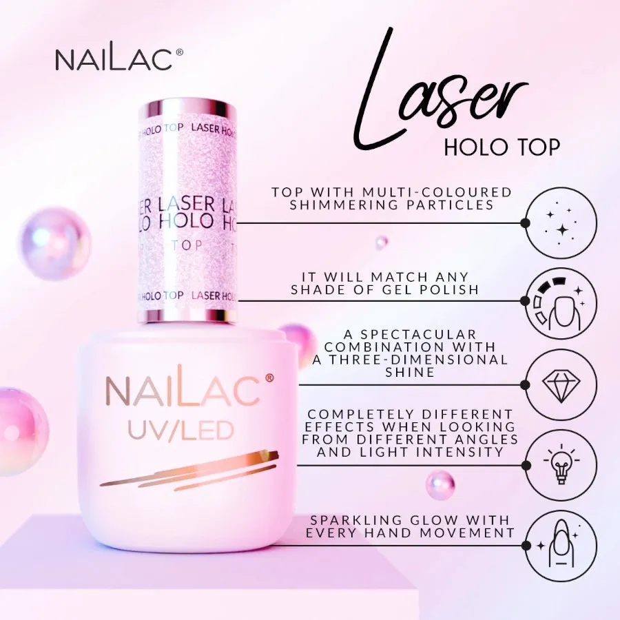 NaiLac Hybrid UV/LED Top Laser Holo
