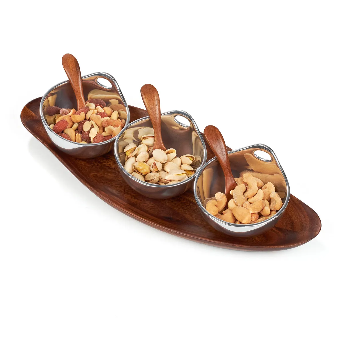 Nambe’ Portables Triple Condiment Server