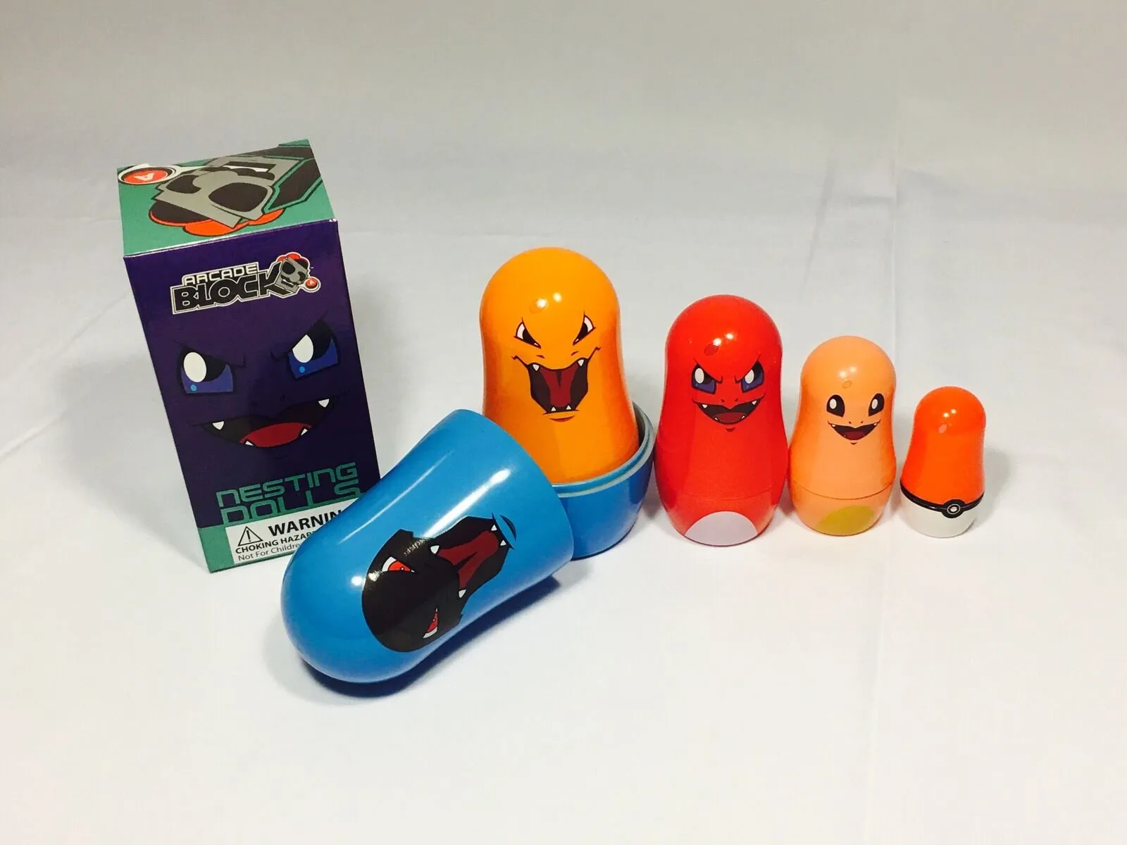 New Arcade Nerd Block Exclusive Pokémon Pokemon Nesting Dolls Evolving Charmander Released 2015