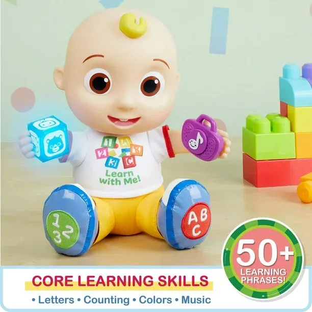 New in box! CoComelon Interactive Learning JJ Doll with Lights, Sounds, and Music to Encourage Letter, Number, and Color Recognition, CoComelon Learning JJ Doll Retails $40 