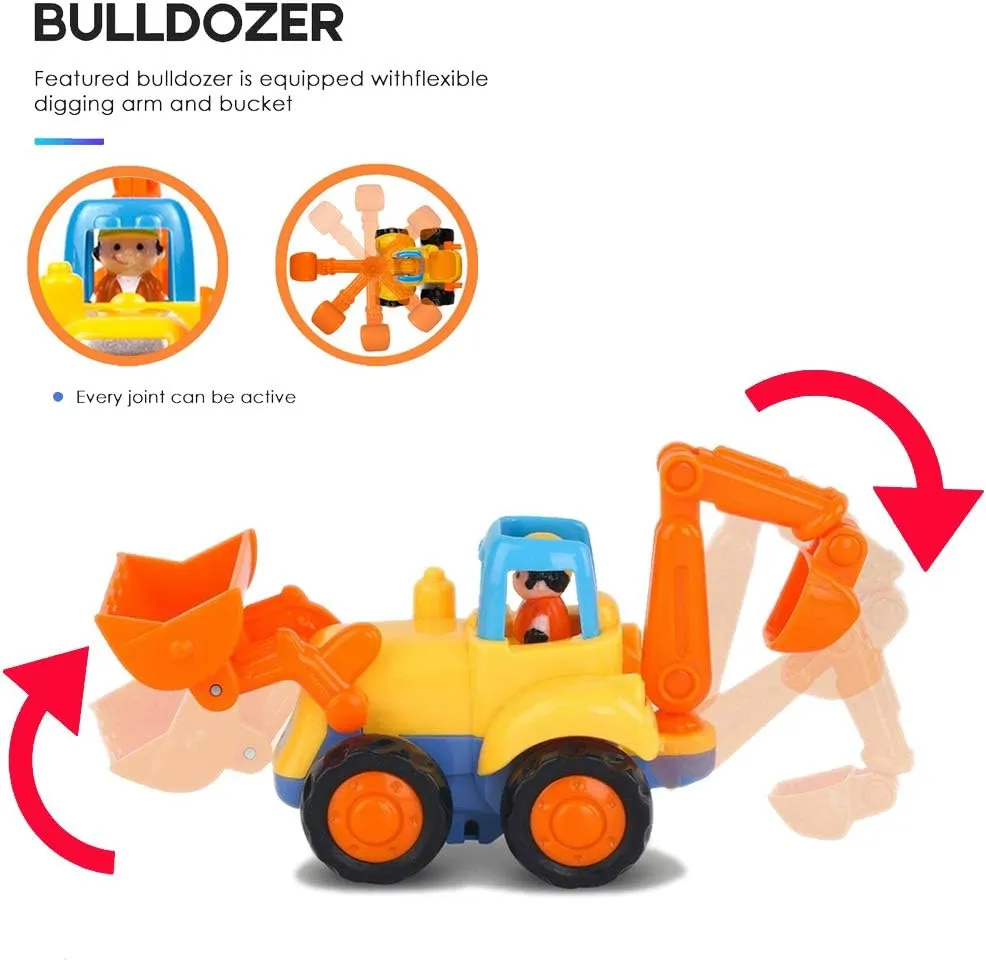 New in box! Yiosion Farm n Country Friction Powered Vehicle Set, no batteries needed! Tractor, Bulldozer, Dump Truck, Cement Mixer, Ages 18 Months 