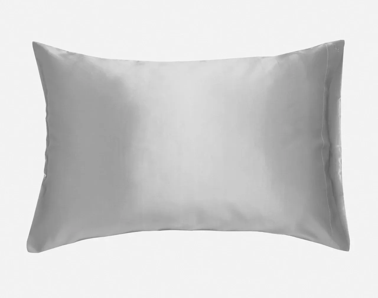 NEW Retails $101, 1pc 100% Mulberry Silk Pillowcase - Silver - Queen