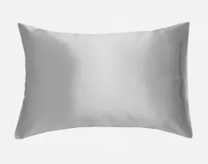 NEW Retails $101, 1pc 100% Mulberry Silk Pillowcase - Silver - Queen