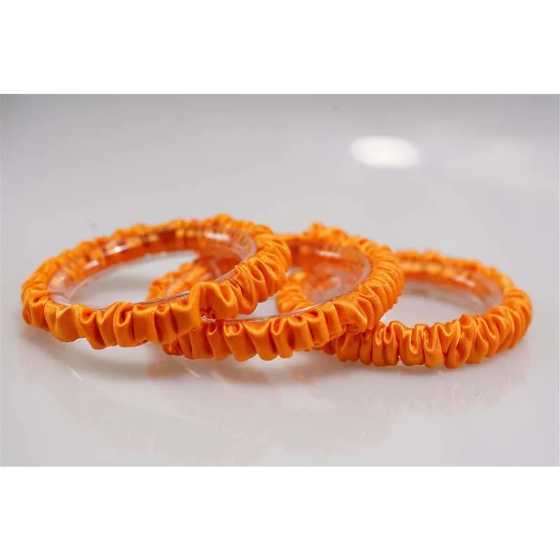 Orange silk scrunchies mini