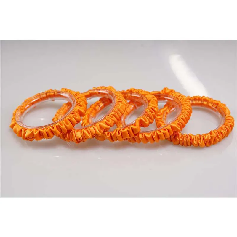 Orange silk scrunchies mini