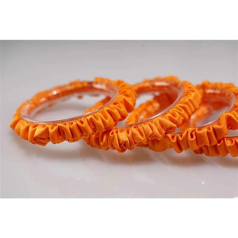 Orange silk scrunchies mini