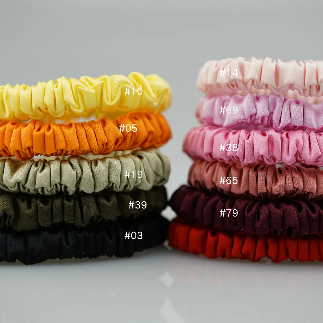 Orange silk scrunchies mini