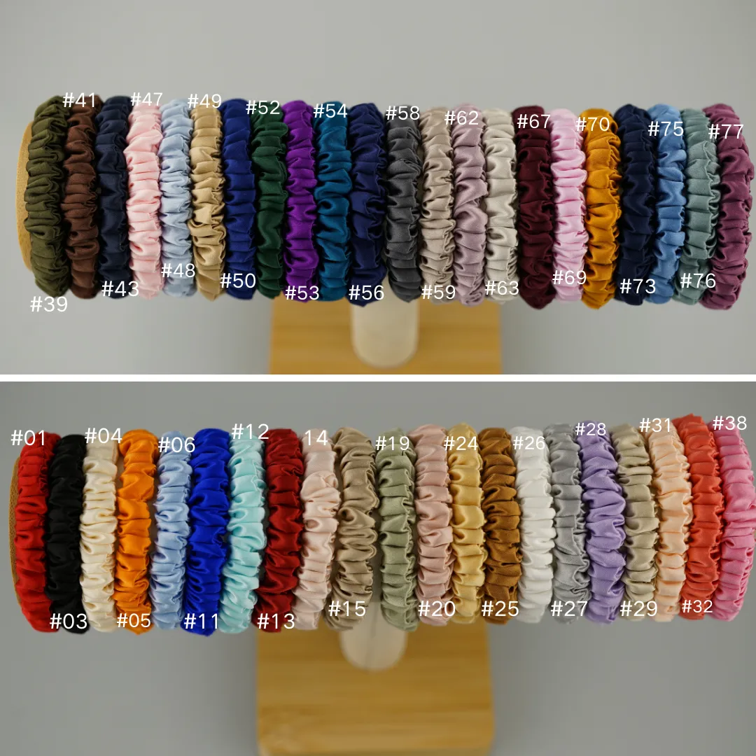 Orange silk scrunchies mini