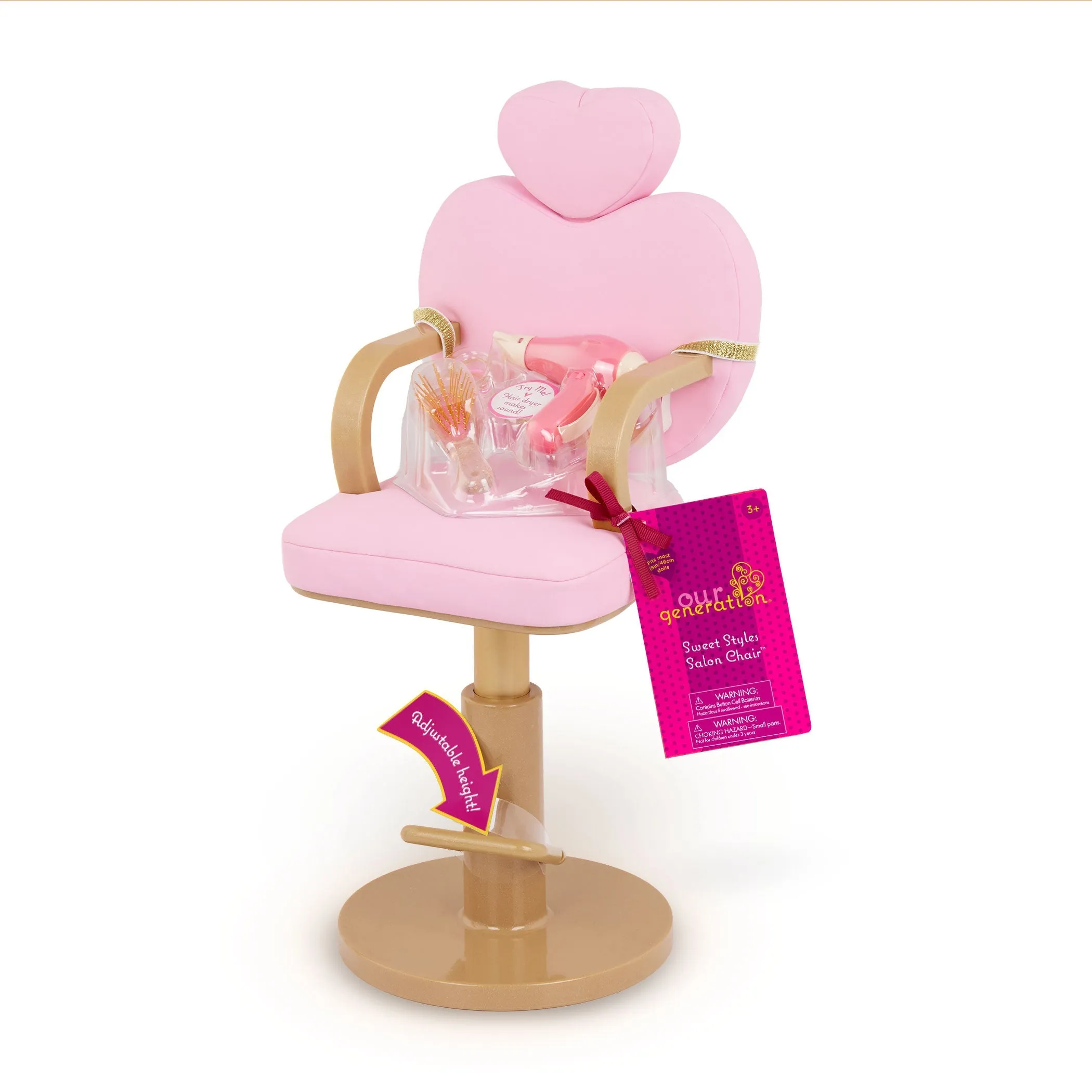 Our Generation Accessory - Heart Shaped Salon Chair w Accessories