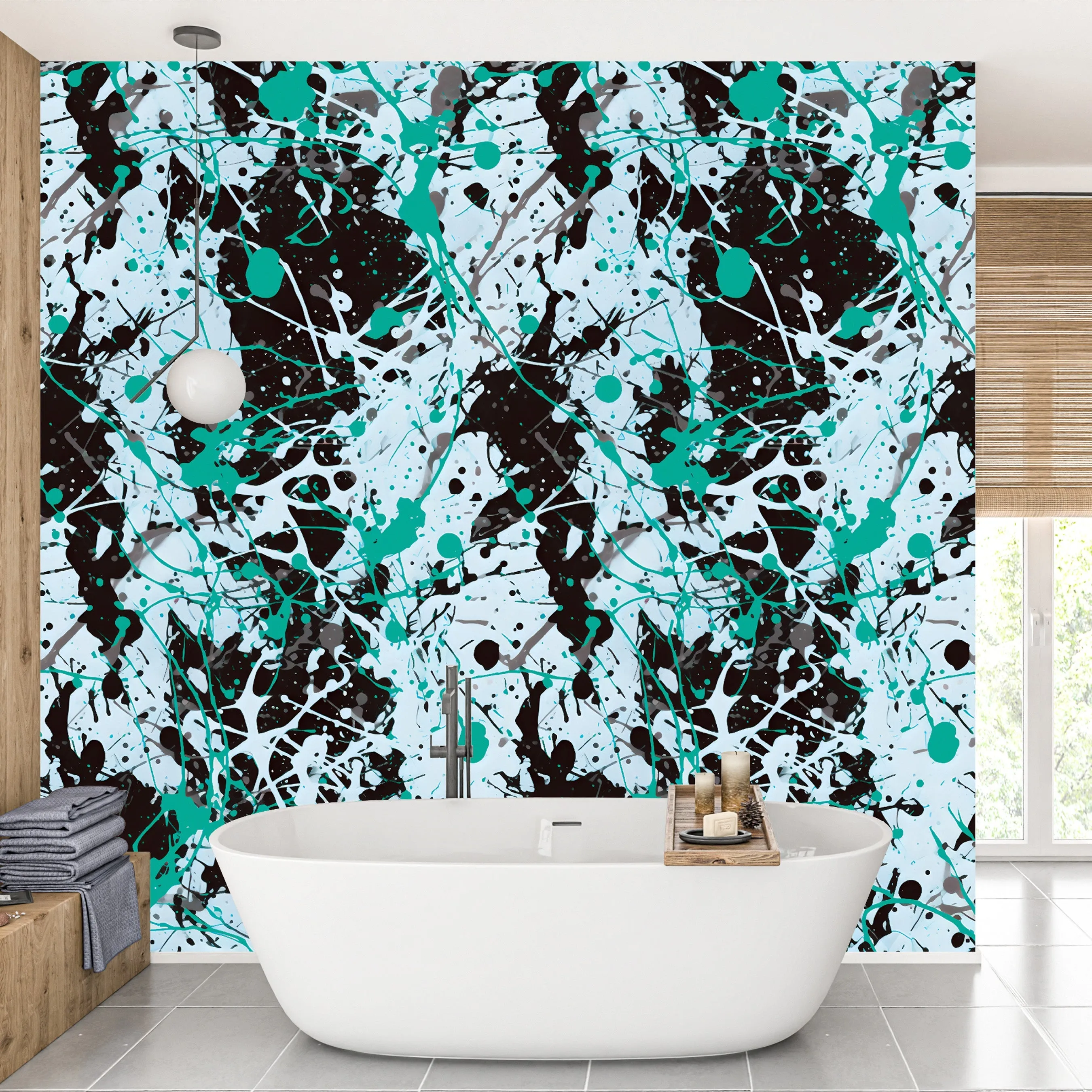 Paint Splatter Acrylic Wall Panels Home Decor Wall Panels 2440mmm x 1220mm