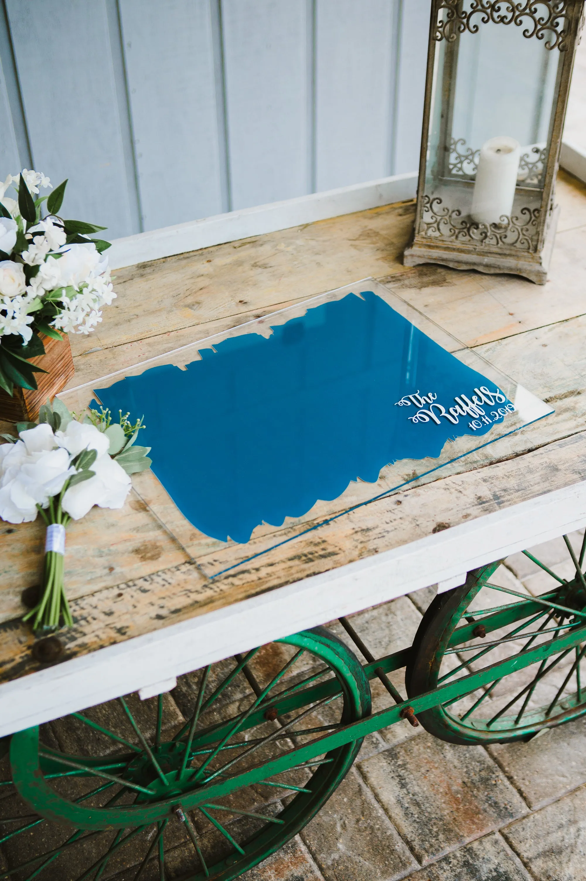 Painted Wedding Guestbook Sign
