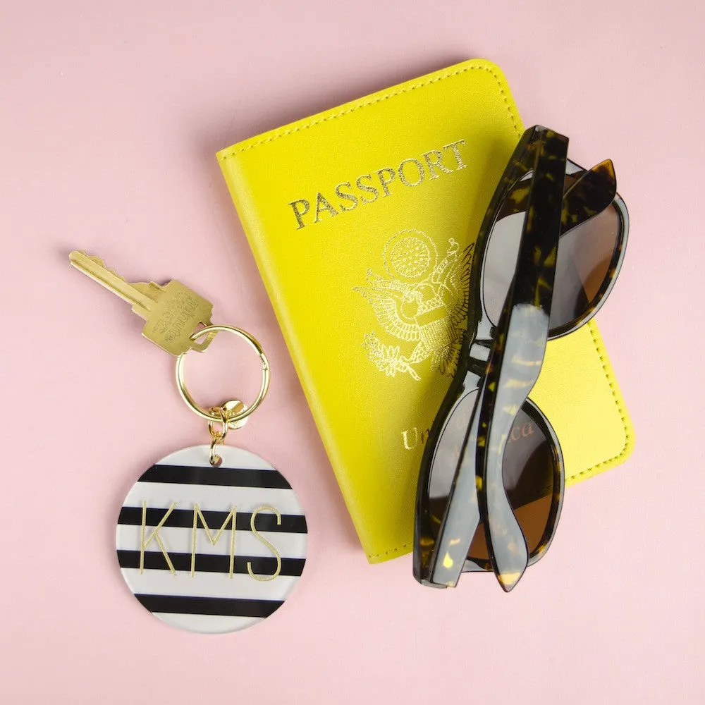 Patterned Modern Block Keychain (WS)