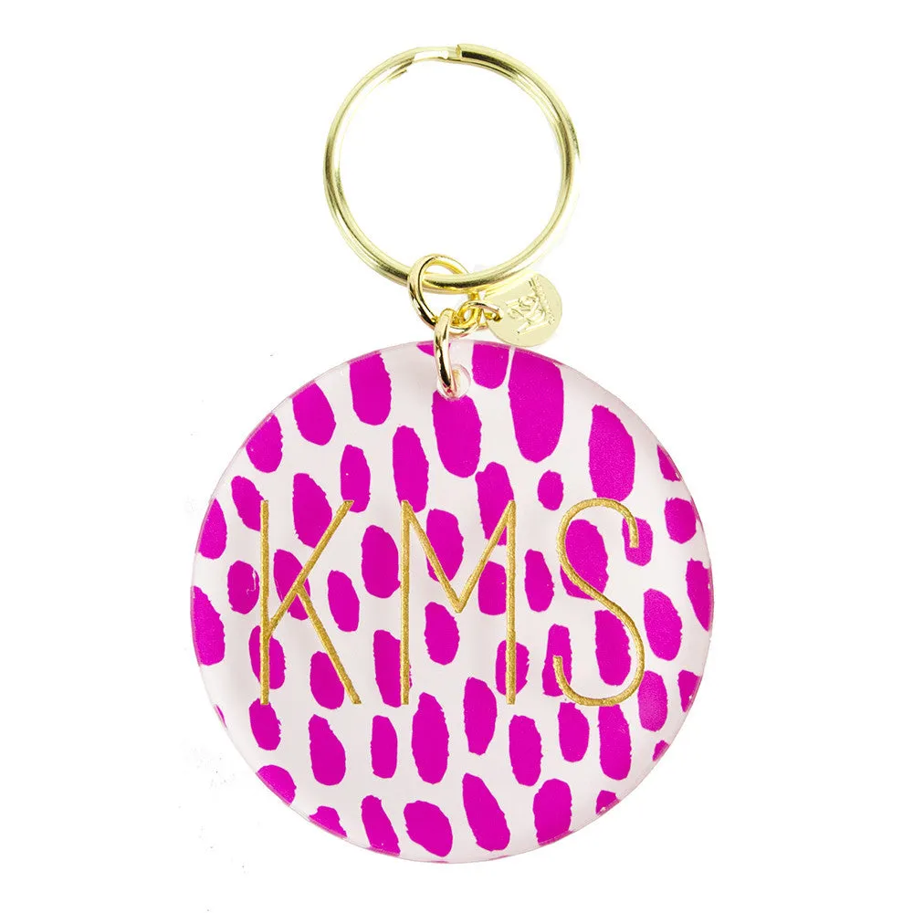 Patterned Modern Block Keychain (WS)