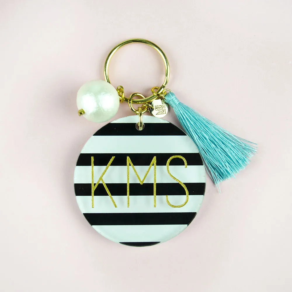 Patterned Modern Block Keychain (WS)