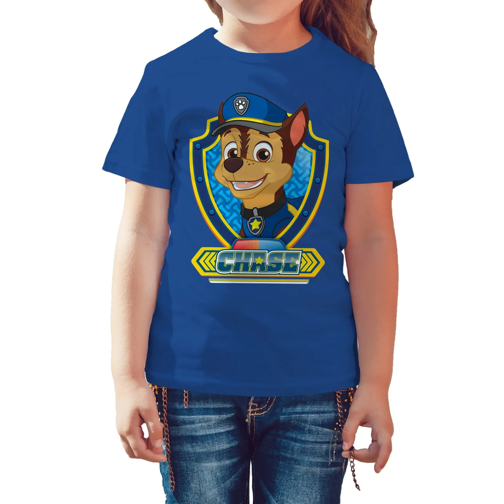 Paw Patrol Chase Official Kid's T-Shirt (Royal Blue)