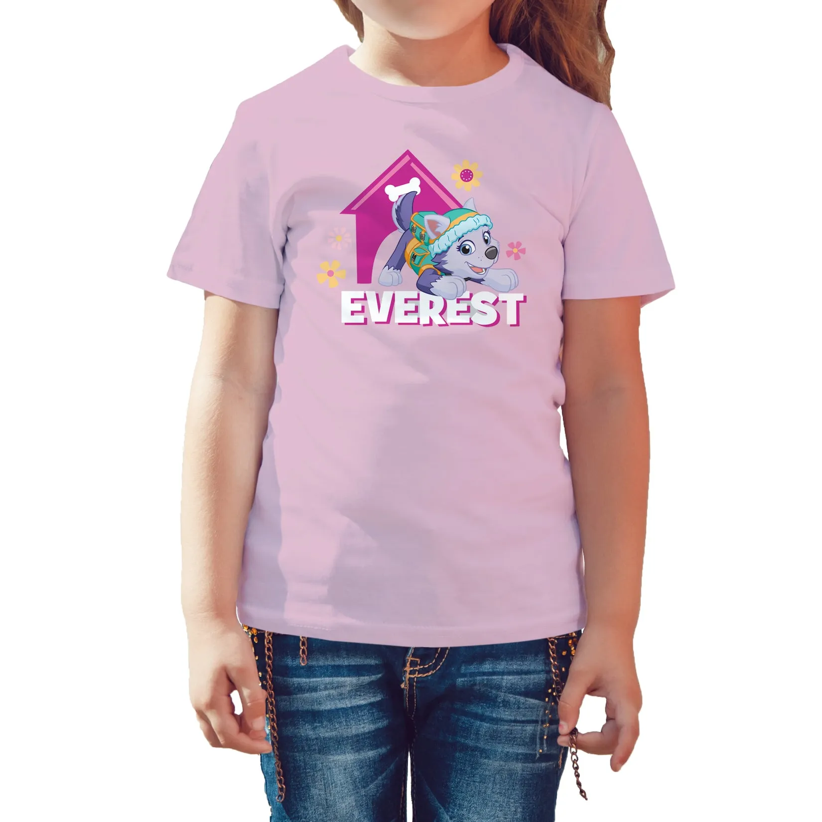 Paw Patrol Everest Official Kid's T-Shirt (Pink)