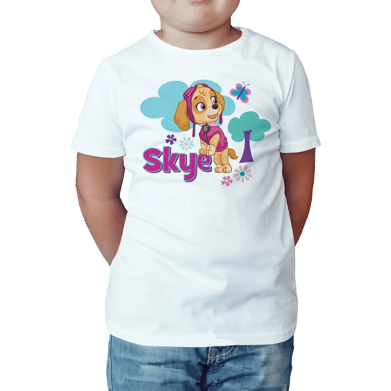 Paw Patrol Skye Official Kid's T-Shirt (White)