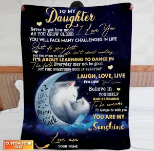 Personalized Blanket - Cat Love You To The Moon And Back - QB95