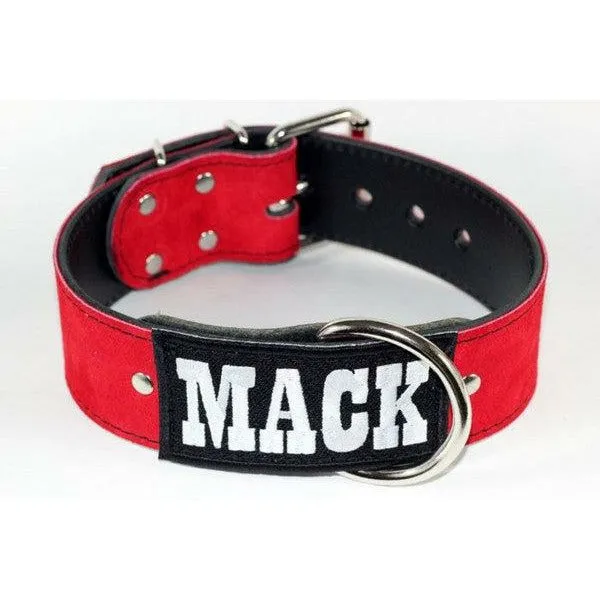 Personalized Suede Leather Dog Collar